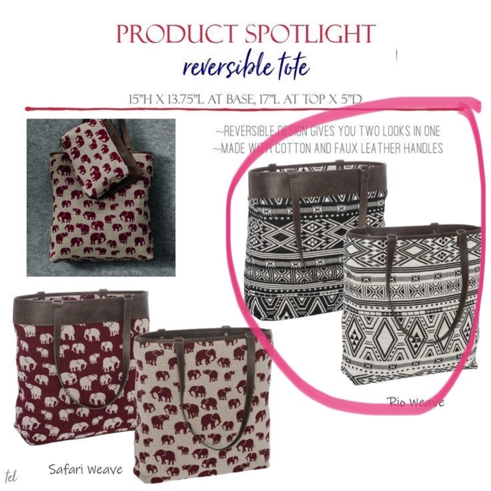 Thirty-One reversible tote